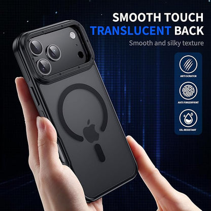 Strong Magnetic for iPhone 17 Pro Case with Camera Cover [10Ft Military-Grade Protection] Compatible with MagSafe Shockproof Slim Thin Phone Cover for iPhone 17 Pro 6.3 inch, Black