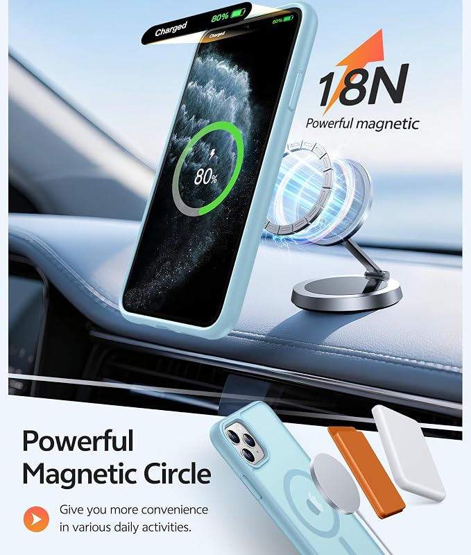 FNTCASE for iPhone 11 Pro Case: [Compatible with Magsafe] Translucent Matte Magnetic Phone Cover - Military Grade Drop Protection Shockproof Protective for iPhone 11Pro 2019 Cases - Teal