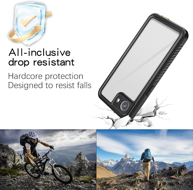 ANTSHARE for iPhone 16E Case, IP68 Waterproof with Built-in Screen Protector&Lens Protector [14FT Military Shockproof] Full Body Heavy Duty Protective Phone Case for iPhone 16E, Blue