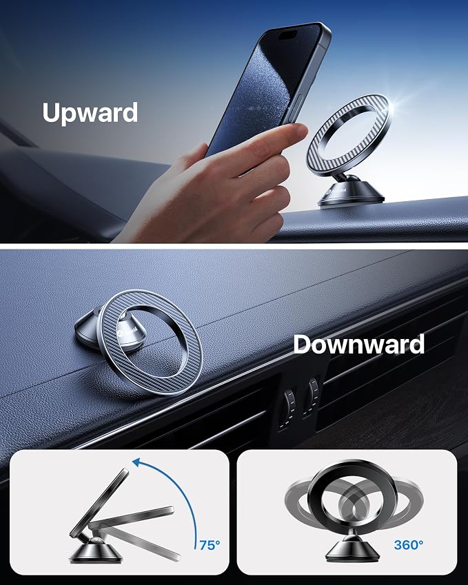 andobil for Magsafe Car Mount [20 Strongest Magnets & Upgraded 3M Adhesive] Dashboard Magnetic Car Phone Holder for iPhone 17 Pro Max 16 15 14 13 12 Cell Phone Holder Car for Samsung Galaxy S26/S25
