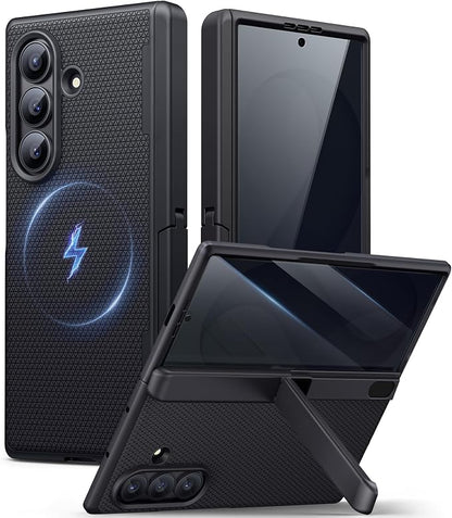 SSLOTSCASE for Galaxy Z Fold 8 Ultra Case, Privacy Screen Protector, Black | Stand, Support Wireless Charging, Hinge Protection, Magnetic Rugged Multifunctional Full-Body Protective Phone Cover 5G 2026
