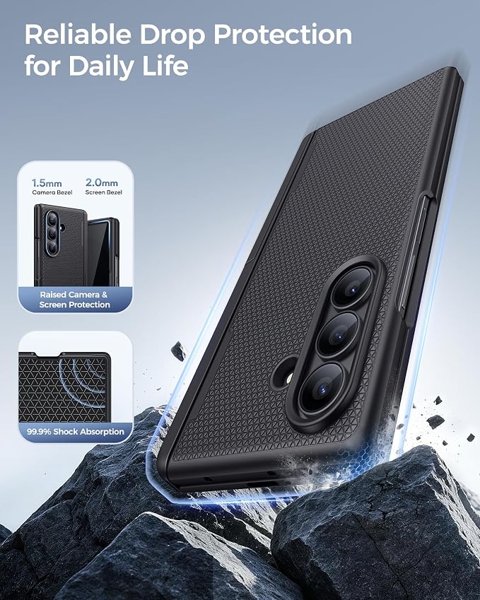 SSLOTSCASE for Galaxy Z Fold 8 Ultra Case, Privacy Screen Protector, Black | Stand, Support Wireless Charging, Hinge Protection, Magnetic Rugged Multifunctional Full-Body Protective Phone Cover 5G 2026