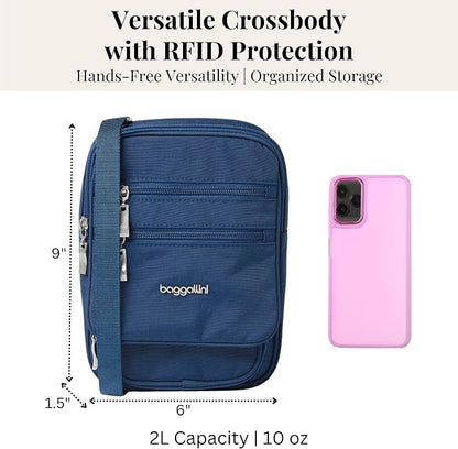 Baggallini Journey Crossbody Bags for Women 9x6 Small Lightweight Travel Handbag W/RFID