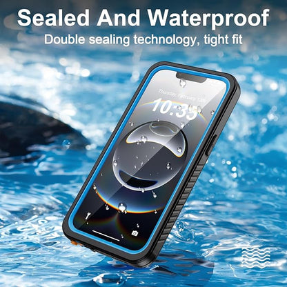 ANTSHARE for iPhone 16E Case, IP68 Waterproof with Built-in Screen Protector&Lens Protector [14FT Military Shockproof] Full Body Heavy Duty Protective Phone Case for iPhone 16E, Blue
