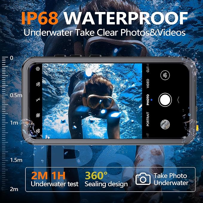 MOZOTER for Samsung Galaxy S25 fe Case Waterproof,[IPX8 Underwater Case][Full Body Shockproof & Military Dropproof] Built-in Screen Protector Clear Sound Quality for Samsung S25 fe 6.5 inch-Black