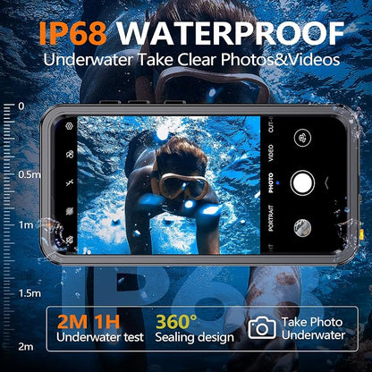 MOZOTER for Samsung Galaxy S25 fe Case Waterproof,[IPX8 Underwater Case][Full Body Shockproof & Military Dropproof] Built-in Screen Protector Clear Sound Quality for Samsung S25 fe 6.5 inch-Black