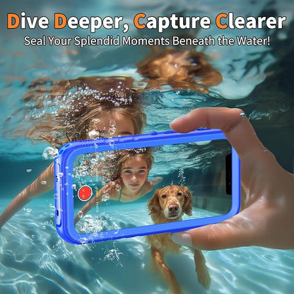 Cozycase Compatible with iPhone 12 Mini Waterproof Case - Full Body Rugged Dustproof Shockproof Case with Built-in Screen Protective Case for iPhone 12 Mini 5.4 inch (Blue)