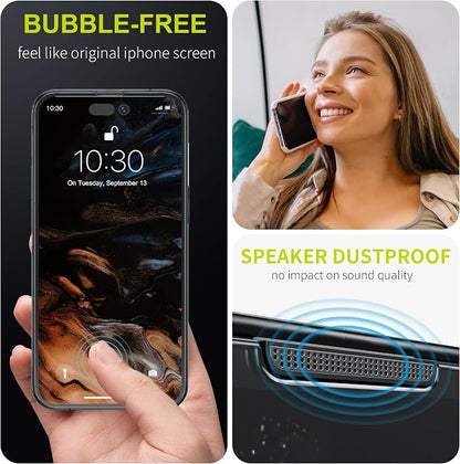 WSKEN 4 PACKS Privacy Screen Protector for iPhone 14 Pro Max 6.7 inch,[Auto-Dust Removal] Full Coverage Screen 2.5D Edge 28 Degree 10s HD Tempered Glass Film with Dust Clean Installing House 2022 5G,4