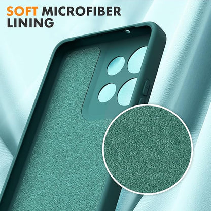 Case for Motorola Moto G Power (2025), 2 Pack Tempered Glass Screen Protectors, Soft TPU Silicone Shockproof Case-Midnight Green