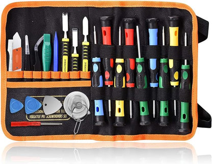 25pcs Electronics Repair Tool Kit, GangZhiBao Precision Screwdriver Set Magnetic for Fix Apple iPhone,Cell Phone,Smart Watch,Computer,PC,Tablet,iPad,Camera,Xbox,PS4 Pry Open Replace Screen Battery