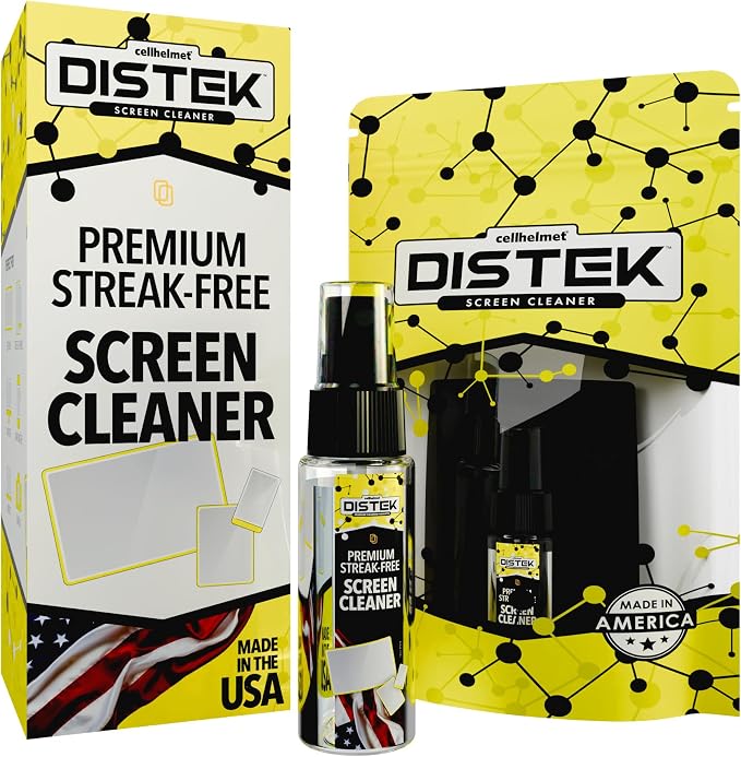 cellhelmet DISTEK Screen and Phone Cleaner Kit Universal for iPhone, Galaxy, iPad, Eyeglasses, Optics, LCD, TV (30mL)