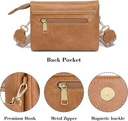 MINICAT RFID Blocking Small Crossbody Bags for Women Vegan Leather Mini Travel Purses Cell Phone Purse Cross Body Bag