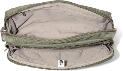 Baggallini Securtex Anti-theft Belt Bag 8.8"x5.5" Crossbody Fanny Pack for Women RFID Wallet Locking Zipper Travel Purse