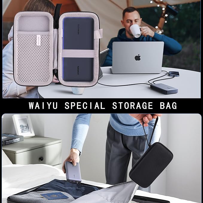 WAIYUCN Hard Carrying Case Compatible with UGREEN Power Bank 25,000mAh 145W/UGREEN 20000mAh 100W Power Bank Charger Protective Case (25,000mAh 145W)