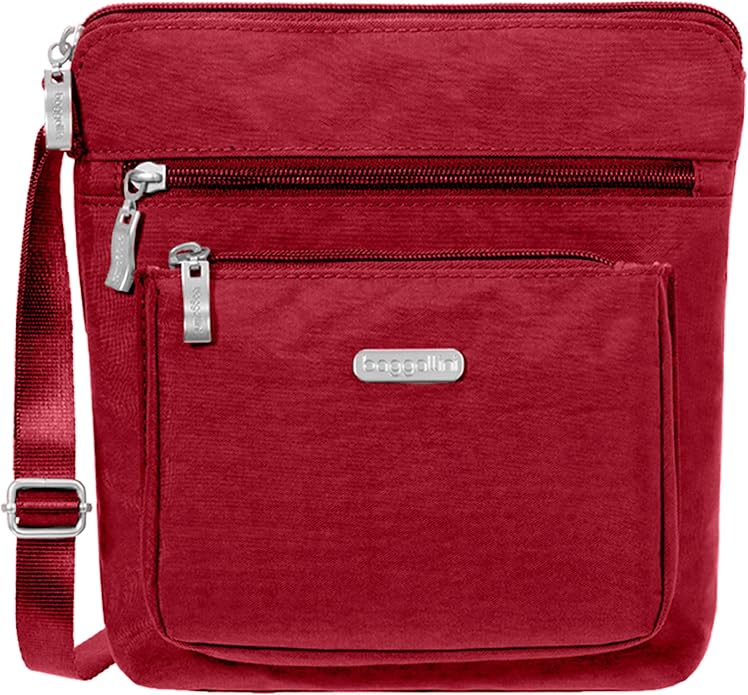 Baggallini Pocket Crossbody Bags for Women 8x8 Small Lightweight Durable Water-resistant Travel Purse W/Rfid