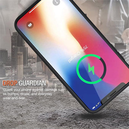 Battery Case for iPhone X/XS, Enhanced 10000mAh Portable Protective Wireless Charging Case Support Carplay Compatible with iPhone X/XS (5.8 inch) Rechargeable Extended Battery Charger Case (Black)