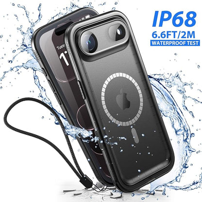 SPORTLINK for iPhone Air Case, IP68 Waterproof Military Protective Full Body Heavy Duty Shockproof 360 Sealed Dustproof with Camera Screen Protector Phone Cover for iPhone Air 6.5" M/Black