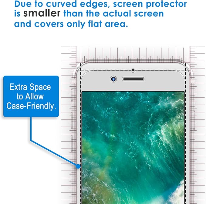 JETech Screen Protector for iPhone 6s/6, 2-Pack | HD Clear, Tempered Glass Film, Anti-Scratch Glass