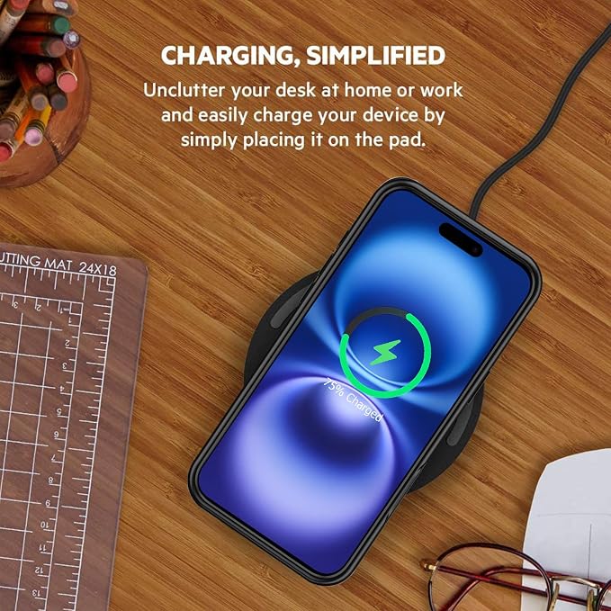 Battery Case for iPhone 16 Plus, Enhanced 12000mAh Portable Protective Wireless Charging Case Support Carplay Compatible with iPhone 16 Plus (6.7 inch) Rechargeable Battery Charger (Black)