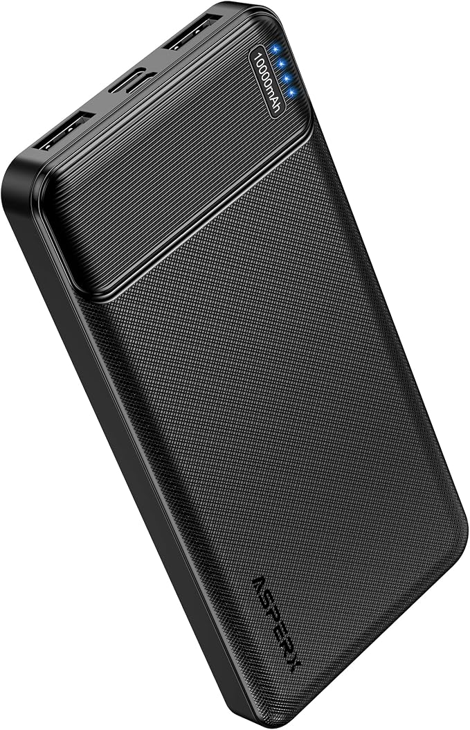 AsperX 10000mAh USB C Output Portable Charger | Power Bank Fast Charging, Portable Battery Bank External Battery Pack for iPhone, Samsung, Google LG and Heated Vest