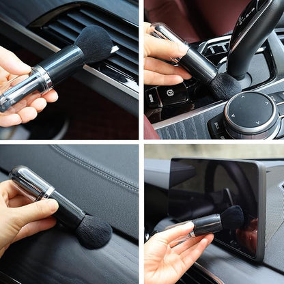 4 Pack Exquisite Duster Brush Kit, Small Dust Brushes, Feather Duster, Soft Fibers, Efficient Dust Removal, Cleaning Tool Perfect for Digital Devices, Keyboards, Car Interior, Craft, Mobile Phone