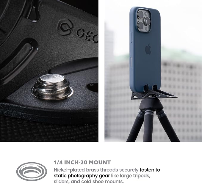 GEOMETRICAL Pocket Tripod PROv2 - Card-Size Stand, for iPhone, Matte Black Universal Kit