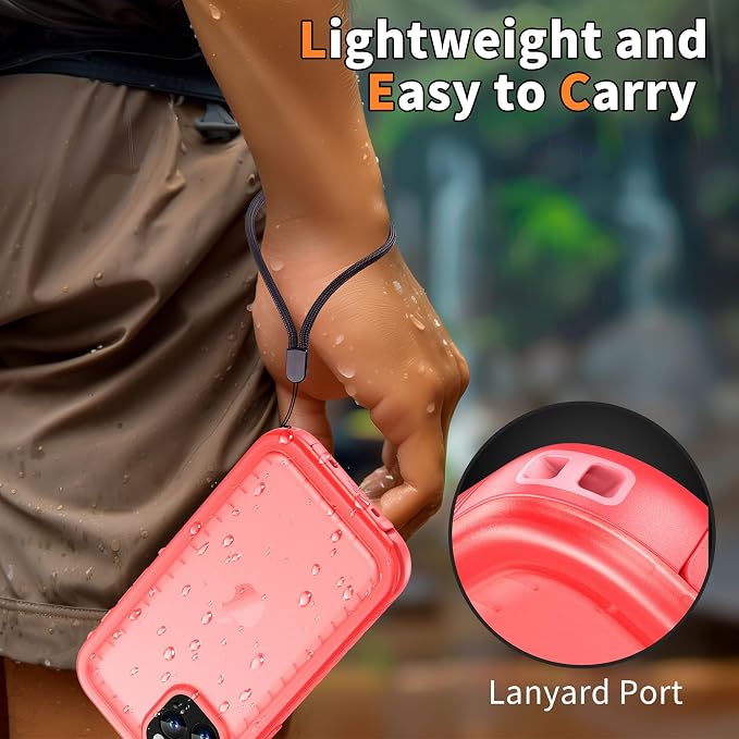 Cozycase Waterproof Case for iPhone 11 Pro Max, Shockproof Full-Body Rugged Bumper Sealed Case with Built-in Screen Protector for iPhone 11 Pro Max 6.5 inch 2019-Pink