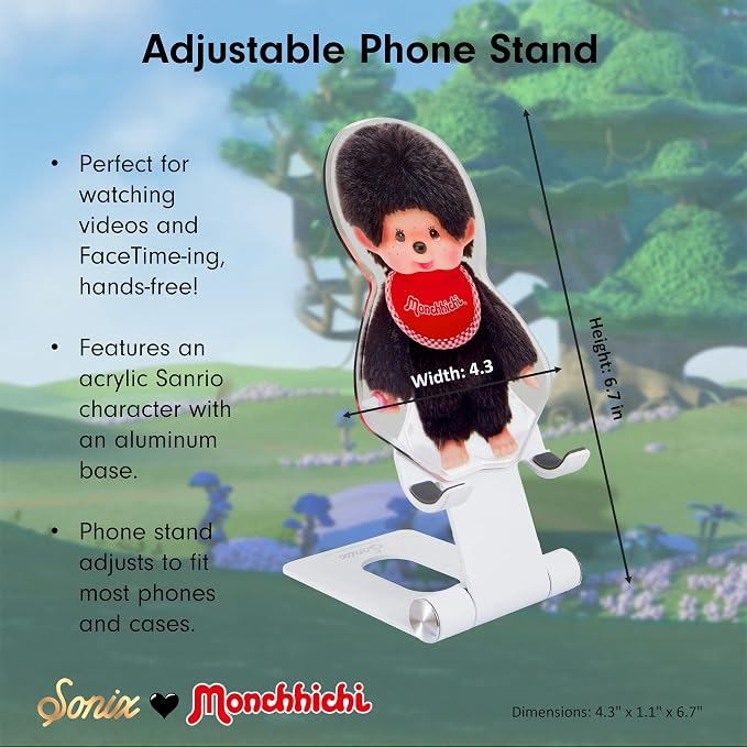 Sonix x Monchhichi Character Phone Stand | Adjustable Cell Phone Holder, Desk Stand, Dock | Monchhichi Boy