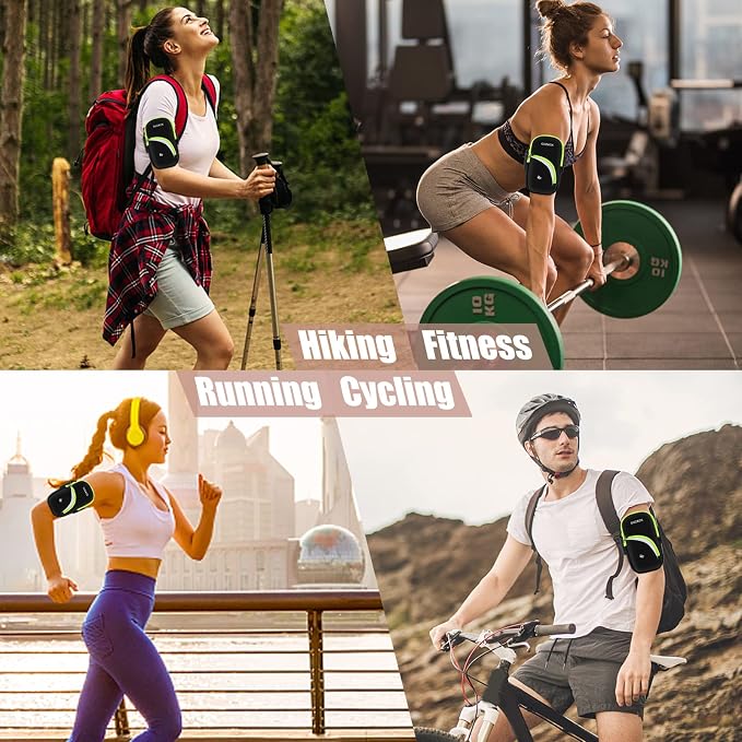 Armband Cell Phone Holder for Running Workout Exercise Sports Phone Arm Bands Pouch Bag, Running Armband for iPhone16 15 14 13 12 11 Pro Max XS XR X Plus Samsung Galaxy Up to 6.9"