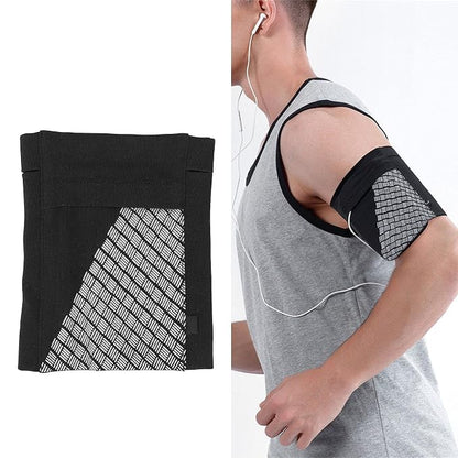 Sports Phone Armband, Black Running Armband Protective, Suitable for Various Sports, Ultra-Lightweight Material, Reflective Design for Nighttime Visibility, Suitable for arm Circumference 19-26