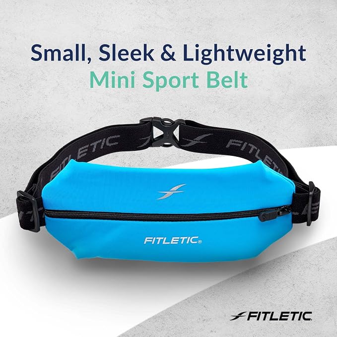 Fitletic Active Lifestyle Fanny Pack & Mini Sports Running Belt For Men & Women – Lightweight, Low Profile- Ultra-Soft Expandable Lycra Pouch - Fits All Phones – Inner Pocket