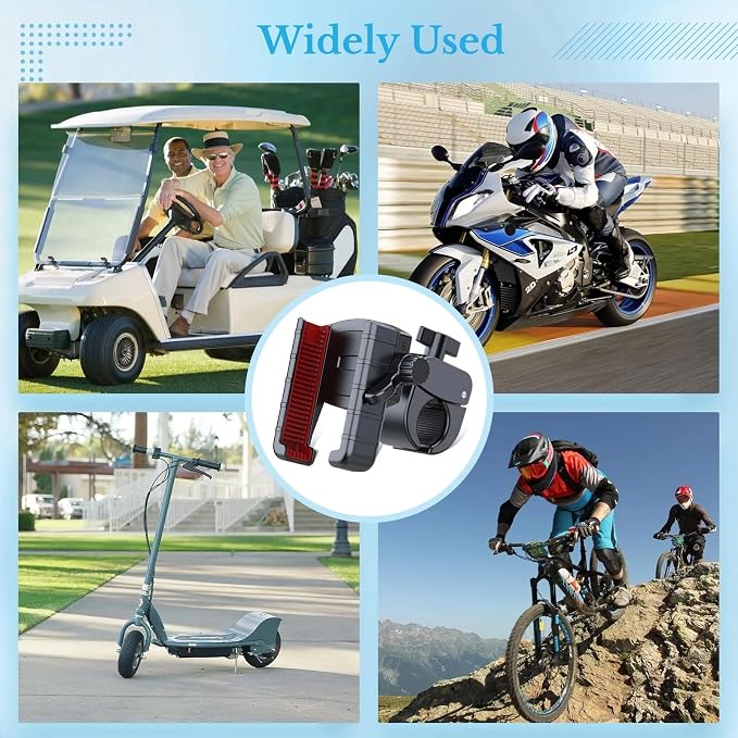 Bike Phone Holder Universal One-hand Operation Bicycle Motorcycle Mobile Phone Mount for iPone 17 16 15 14 13 12, 4.7-7" Smartphone Shockproof & Camera Friendly