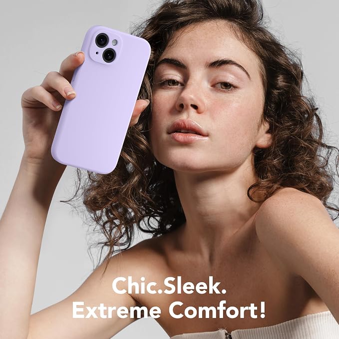 Magnetic for iPhone 15 Plus Case, Compatible with MagSafe, [Full Camera Protection][Screen Protector] Silicone Shockproof Protective Phone Case for iPhone 15 Plus 6.7", Clove Purple