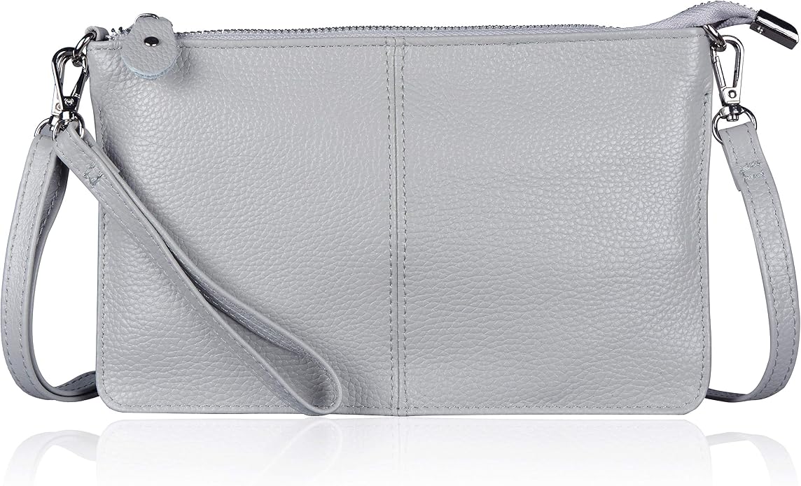 befen Genuine Leather Wristlet Clutch Wallet Purses Small Crossbody Bags for Women with RFID Blocking Card Slots