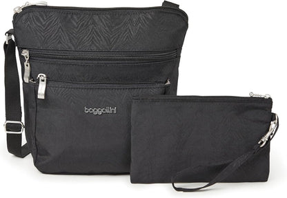 Baggallini Pocket Crossbody Bags for Women 8x8 Small Lightweight Durable Water-resistant Travel Purse W/Rfid