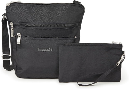 Baggallini Pocket Crossbody Bags for Women 8x8 Small Lightweight Durable Water-resistant Travel Purse W/Rfid