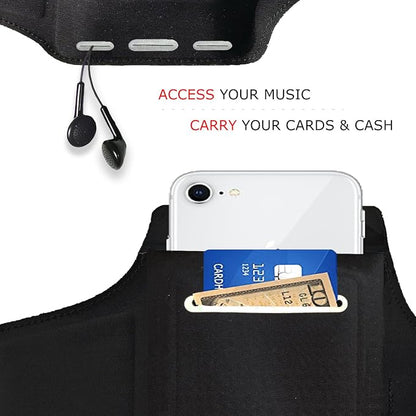 RevereSport Waterproof Armband for iPhone Pro 17/16/15/14/13/12 with Extra Pockets for Keys, Cash and Credit Cards. Running Phone Arm Holder for Sports, Gym Workouts and Exercise