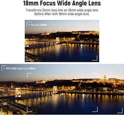 NEEWER Wide Angle Lens Compatible with Canon G7X Mark III Camera, 2 in 1 18mm HD Wide Angle & 10x Macro Additional Lens with Extension Tube, Bayonet Mount Lens Adapter, Cleaning Cloth