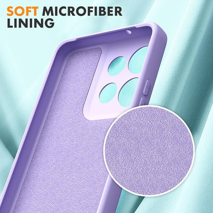 Case for Motorola Moto G Power (2025), 2 Pack Tempered Glass Screen Protectors, Soft TPU Silicone Shockproof Case-Light Lilac