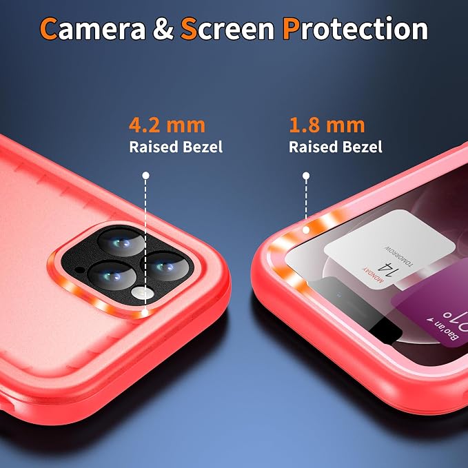 Cozycase Compatible with iPhone 12 Pro Max Case Waterproof, Built-in Screen Protector, Full Body Protective Cover, Shockproof Waterproof Case for iPhone 12 Pro Max 6.7 inch 2020 (Pink)