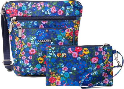 Baggallini Pocket Crossbody Bags for Women 8x8 Small Lightweight Durable Water-resistant Travel Purse W/Rfid