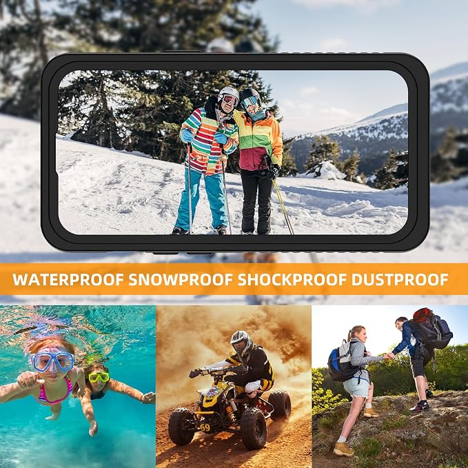 YMCCOOL for iPhone 13 case, iPhone 13 Waterproof case with Built in Sensitive Screen Protector, Full Body Rugged Heavy Duty Shockproof Waterproof Phone Case Cover for iPhone 13 6.1 inch Black
