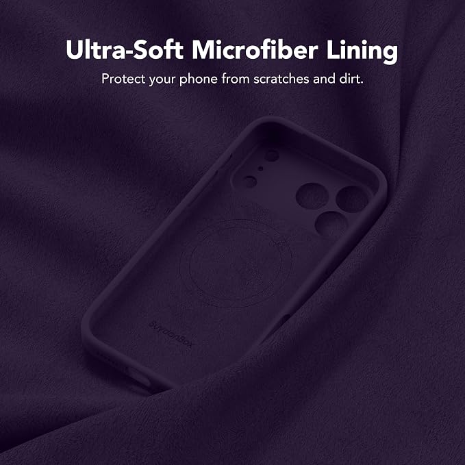 Magnetic for iPhone 17 Pro Max Case, Compatible with MagSafe, [Full Camera Protection][Screen Protector] Silicone Shockproof Protective Phone Case for iPhone 17 Pro Max 6.9", Deep Purple