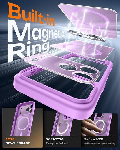 TOCOL for iPhone 17 Pro Max Case, Compatible with Magsafe Charger, Full Camera Protection, Translucent Matte for iPhone 17 Pro Max Phone Case 6.9 inch (Light Purple)
