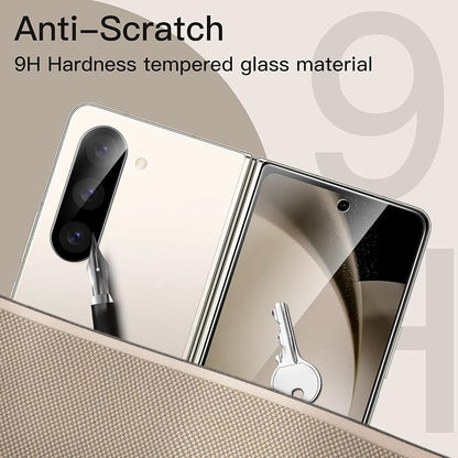 JETech Front Screen Protector for Galaxy Z Fold 5, 2+2 Pack | with Camera Lens Protector, HD Clear Tempered Glass, Anti-Scratch Protection