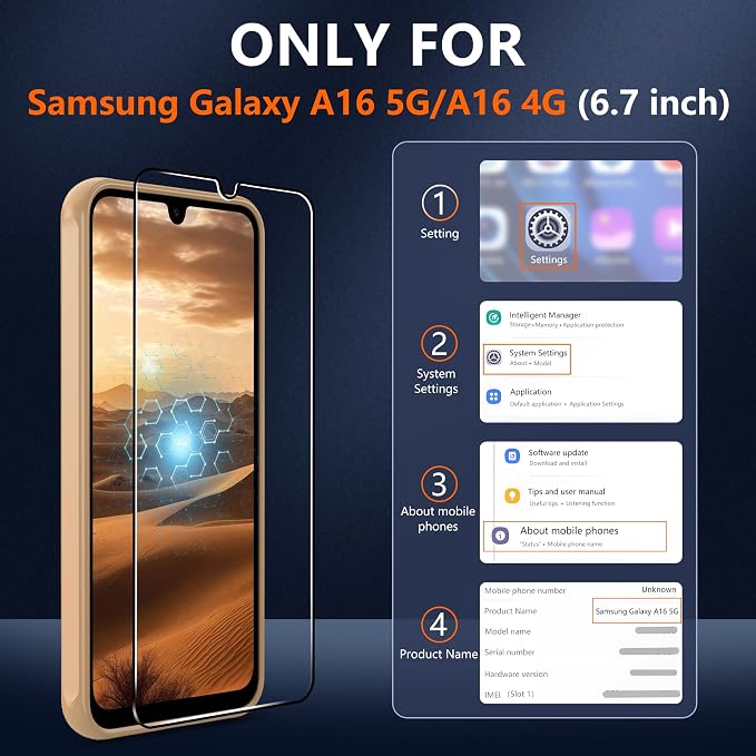 for Galaxy A16 5G Phone Case: Compatible for Samsung A16 5G Case [magsafe Fit] with 2PC Tempered Glass Screen Protector,Frosted Translucent Soft-Touch Skin & Military-Grade Protection for A 16,Gold