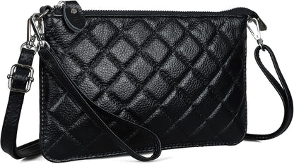 befen Genuine Leather Wristlet Clutch Wallet Purses Small Crossbody Bags for Women with RFID Blocking Card Slots