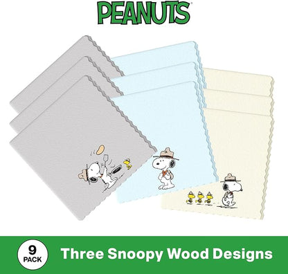 Microfiber Cloth & Glasses Wipes (9 Pack) Lens & Glasses Cleaning Cloth - Eye Glass Clean Cloths - Eyeglass Cleaning Cloths - Camera Lenses & Gadget Delicate Screens - Snoopy