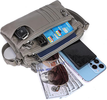 MINICAT Multiple Pockets Small Crossbody Purse Cell Phone Purse Shoulder Bags for Women Cross Body Bag for Woman