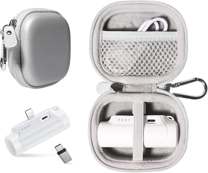 getgear Travel Case for Mini Portable Charger Compatible with Abnoys Portable Charger, Also fits for iWalk Mini Portable Charger (Smoke)